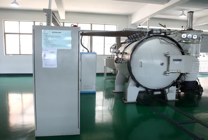 Large controlled-process equipment and control cabinet in the Sealand workshop